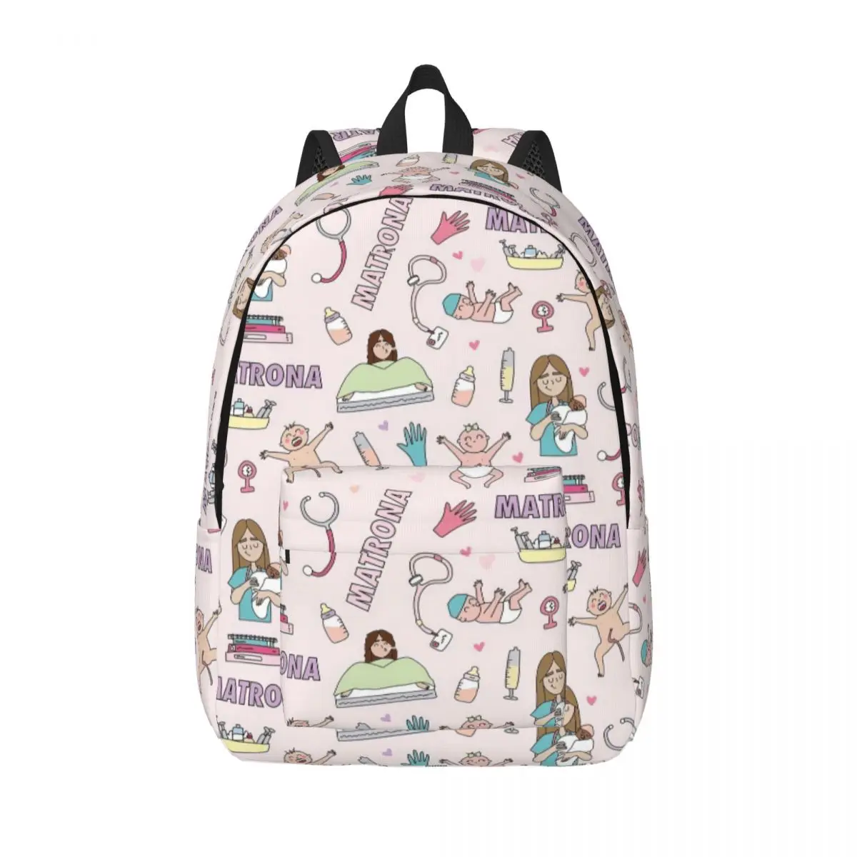 

Enfermera En Apuros Teenage Backpack Outdoor Student Travel Nurse Medical Daypack for Men Women Laptop Computer Shoulder Bag