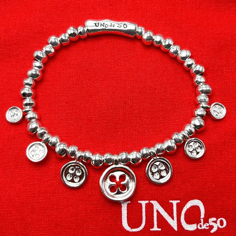 

Новинка 2023 г., Модный женский изысканный браслет UNOde50 в европейском и американском стиле, Женская романтическая подарочная сумка