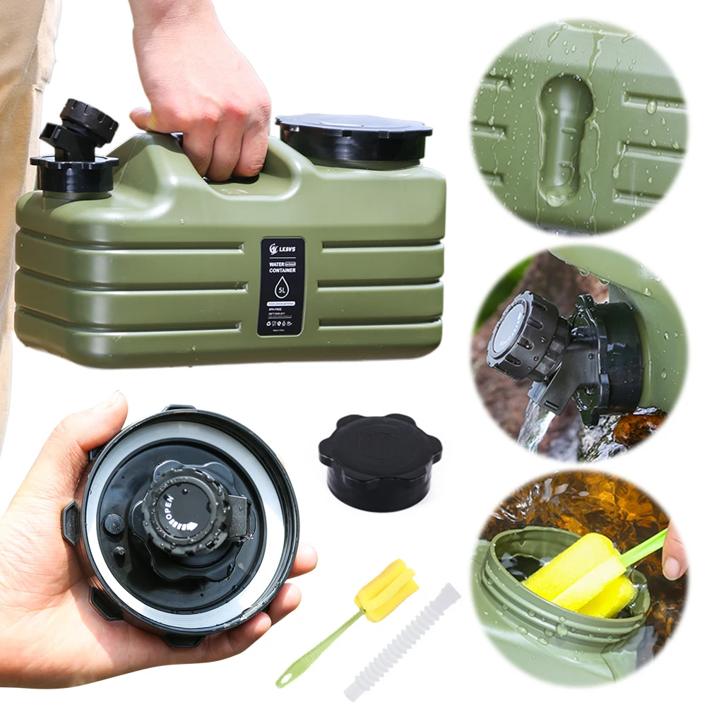 5L-12L 휴대용 캠핑 물통 (수도꼭지 및 비누 디스펜서 포함) BPA 프리 물 저장 탱크 (야외 캠핑, 자동차용)