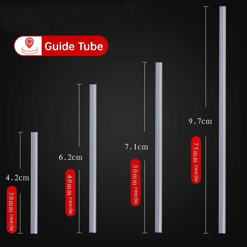 

50Pcs Medical Single-use Acupuncture Needle Guide Tube Plastic Pipe Accupuncture Acupoints Positioned Practice Tool