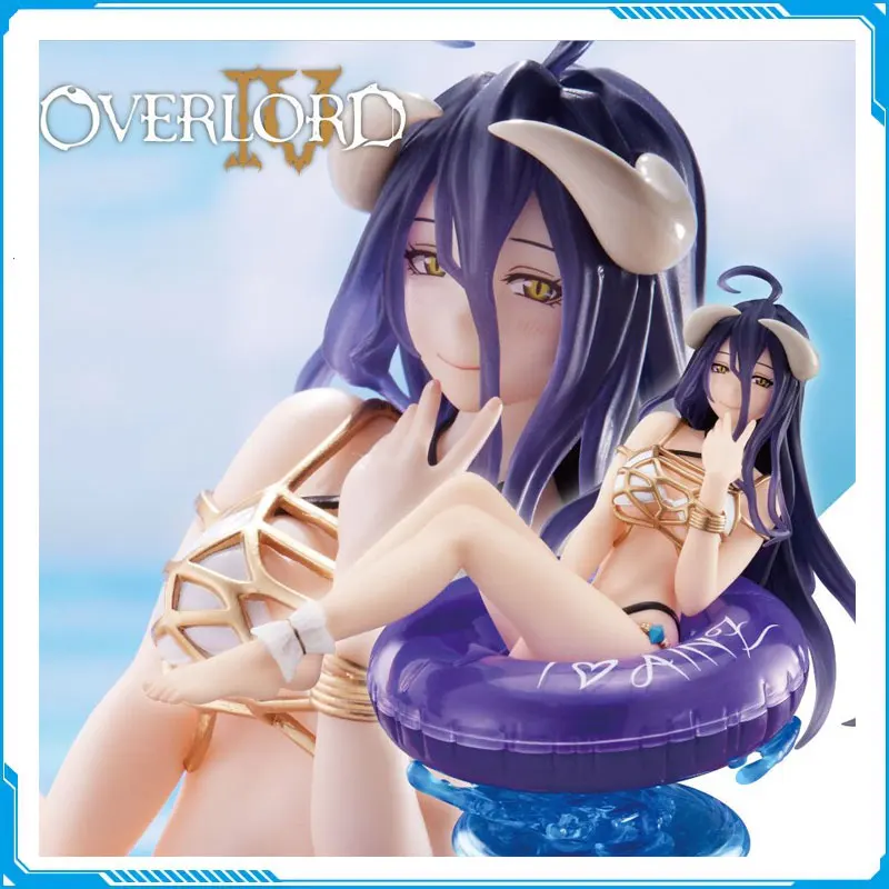 

10cm Original Genuine Taito Coreful Overlord Albedo with Swimsuit Action Figure Collection Model Toys Gifts for Girls