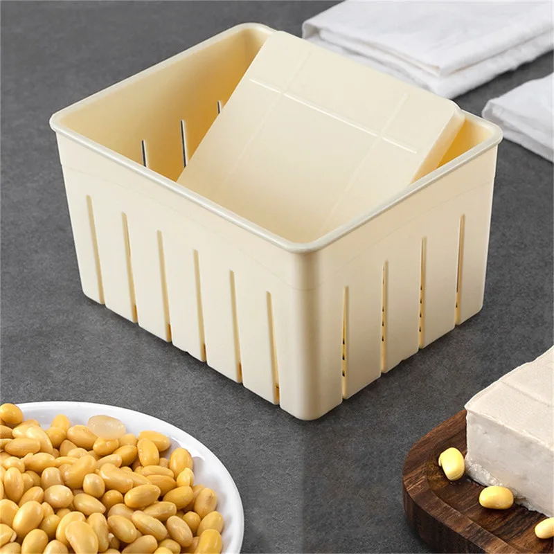 1pc DIY Plastic Homemade Tofu Maker Press Mold Kit tofu mold Tofu Making Machine Set Soy Pressing Mould With Cheese Cloth Cuisine