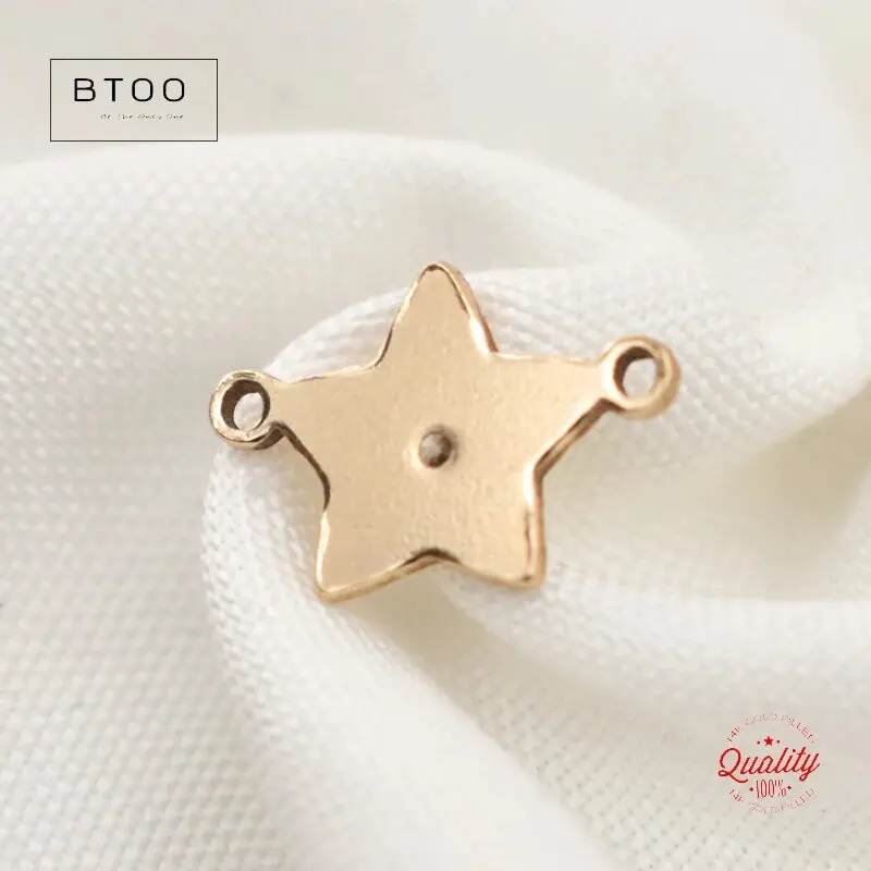 14K Gold Filled Star Charm Schmuck CZ Zirkon Anhänger für DIY Armband Halskette Herstellung von Schmuck Anlaufsichere Schmuckzubehör – Detail 12