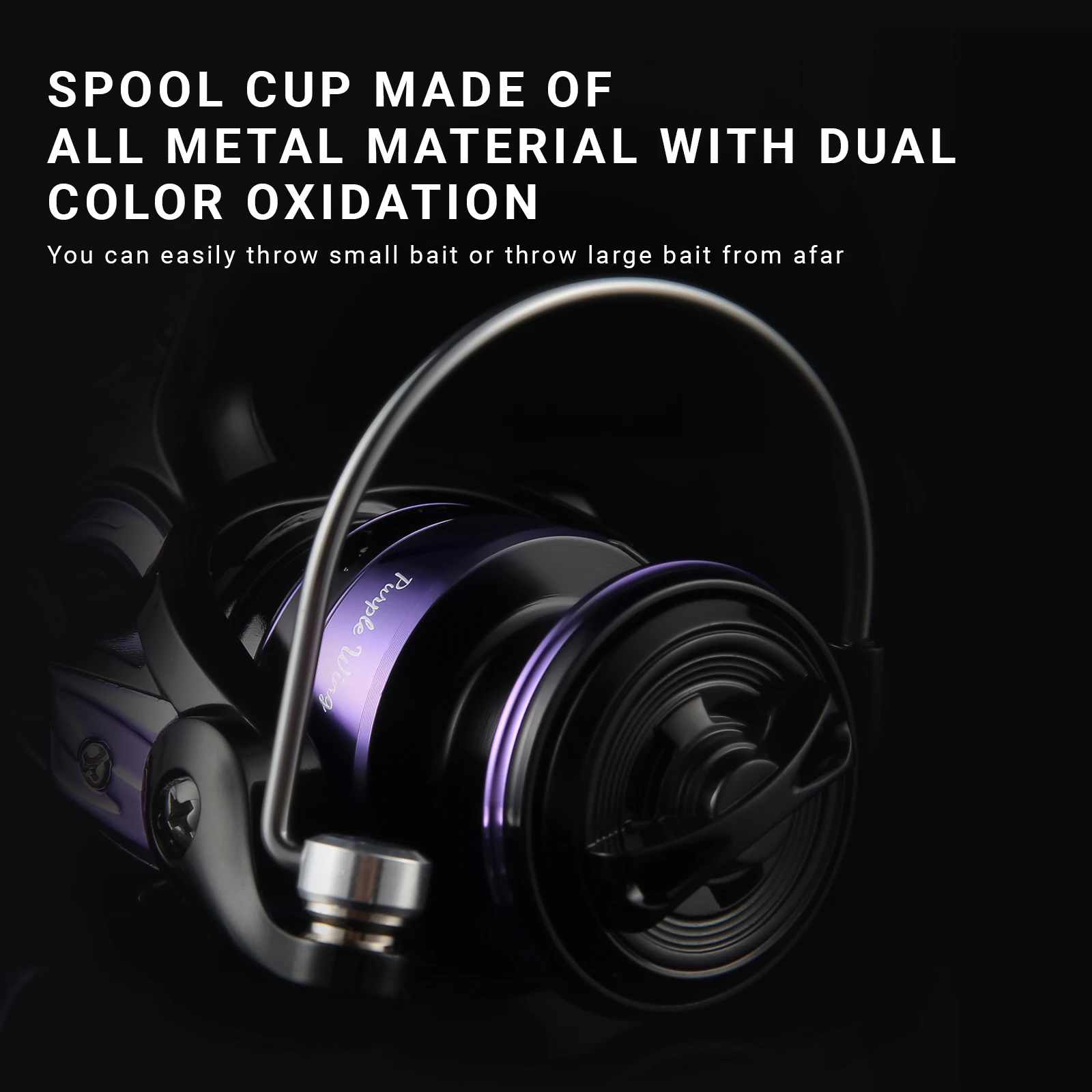 Spinning Fishing Reels HAUT TON PurpleWind 500/800/1000/2000/3000/4000/5000/6000/7000 Spinning Fishing Reel 5.2:1Gear Ratio 13.2-21.6 Max D