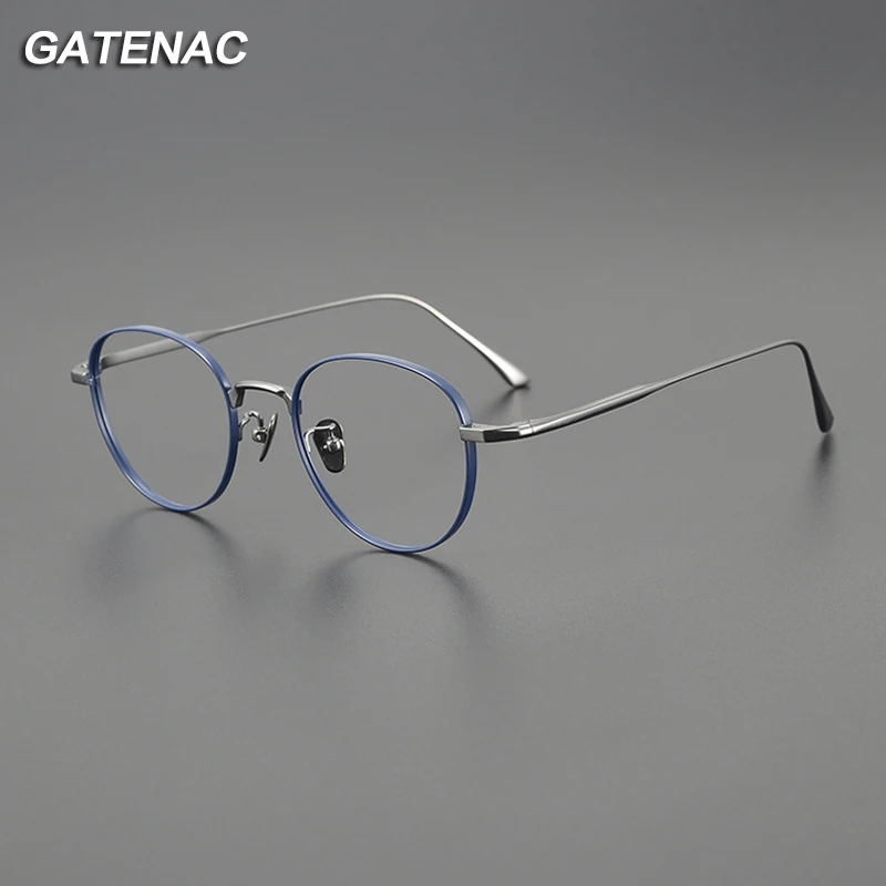 

Vintage Pure Titanium Eyeglasses Frame Men Ultra Light Prescription Myopia Glasses Frame Women 2023 New Luxury Brand Eyewear
