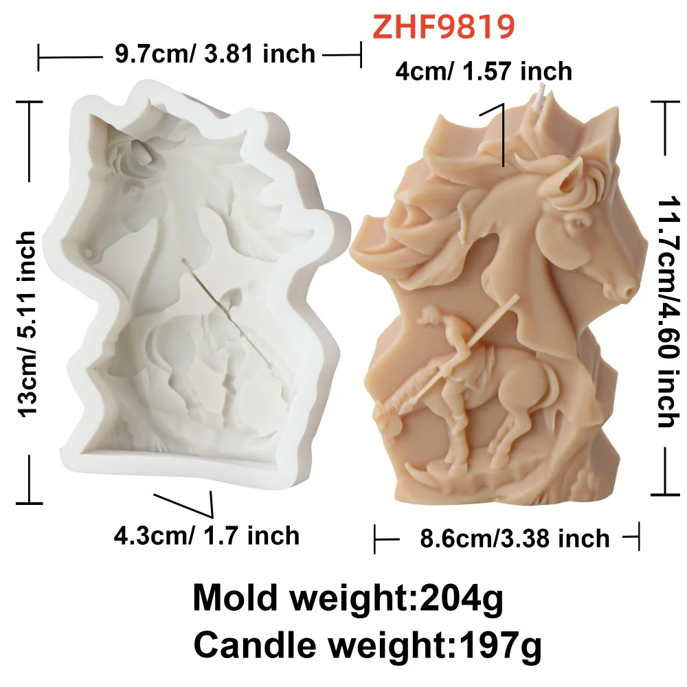 Animal Head Silicone Mold for Crafting and Baking - Candle, Soap, Resin, and Plaster Casting Tool