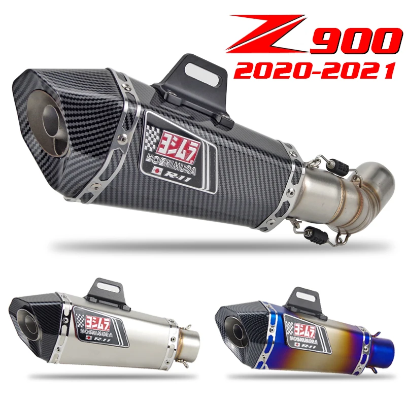 Z900 2020 2021 Slip-On Moto Exhuast Middle Link Pipe Yoshimura Escape Marmitta Db Killer Per Kawasaki Z900 2020-2021