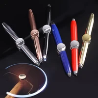 Metal Luminous Spinner LED Light Spinning Pens Release Pressure Student Gift Spinning Ballpoint Pen Twirling LED Rotating Toys 2