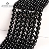 Natural Stone Bead Black Tourmaline Round Loose Spacer Gemstone 4 6 8 10 12mm For Jewelry Making Diy Bracelet Necklace Accessory 1