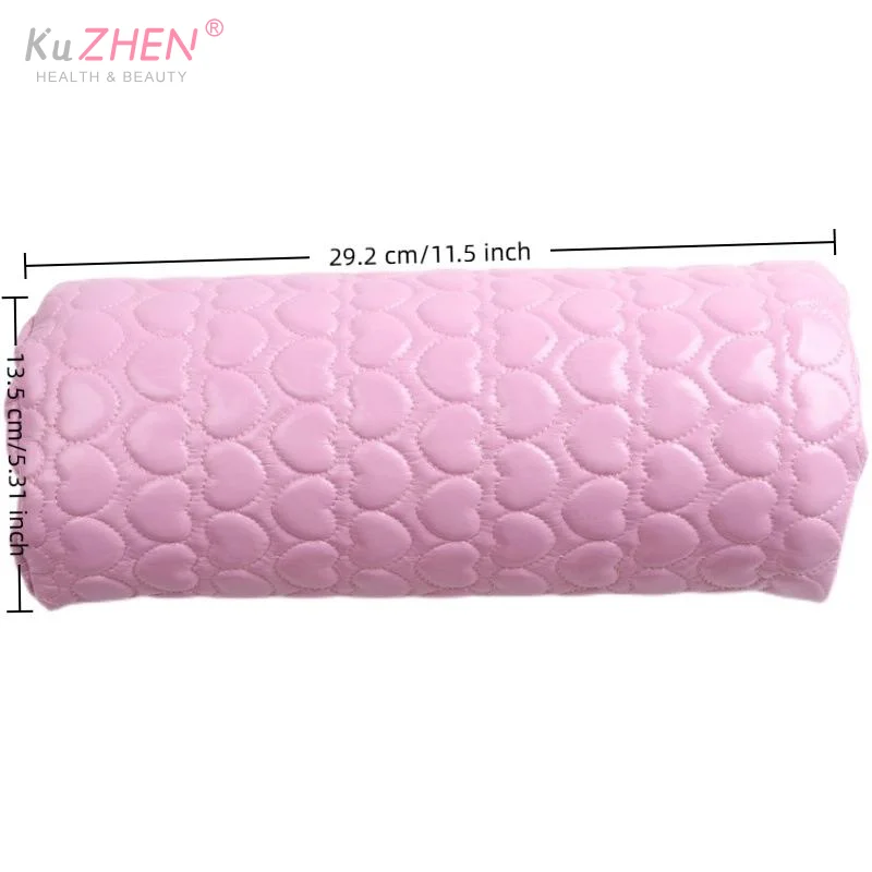 1Pc 가죽 + 스폰지 매니큐어 손 베개 쿠션과 베개 스퀘어 하트 가죽 손 베개 네일 살롱 네일 도구