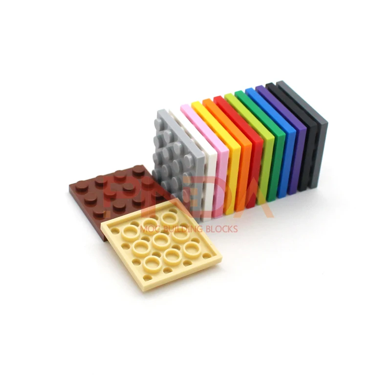 DIY 클래식 개발 교육용 MOC 벽돌 벌크 부품 건설 세트, 4x4 도트, 빌딩 블록 3031, 10 개