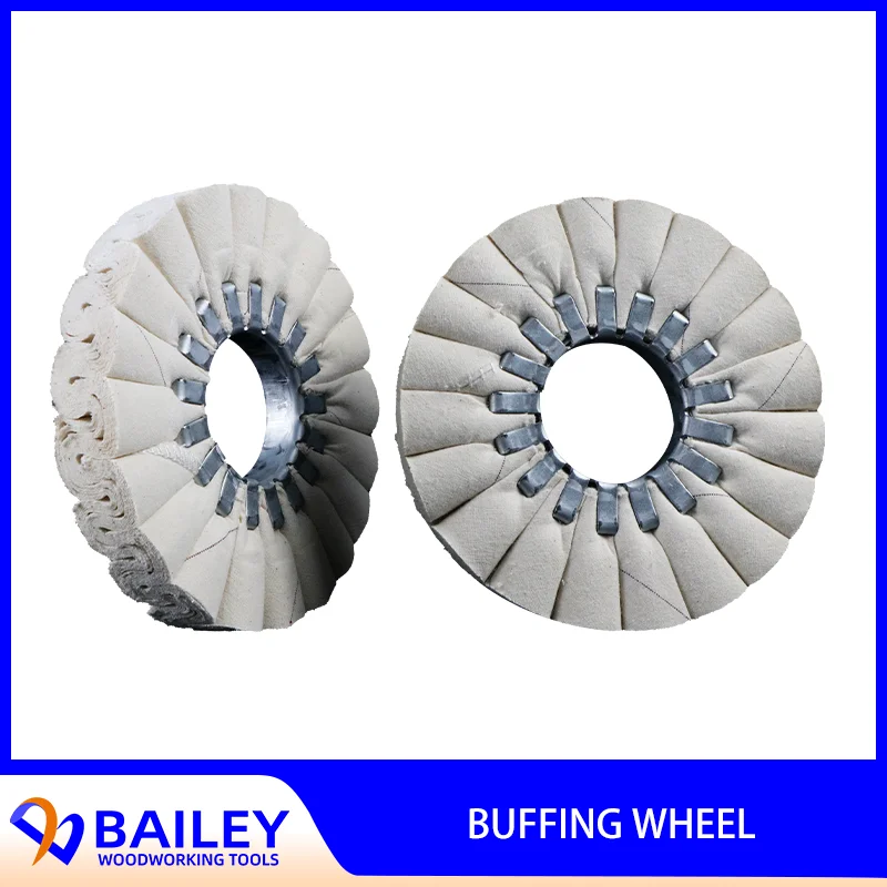 BAILEY 5PCS 150x50x20mm Buffing Wheel With Iron Polishing Wheel for KDT HOMAG Edge Banding Machine Woodworking Machinery