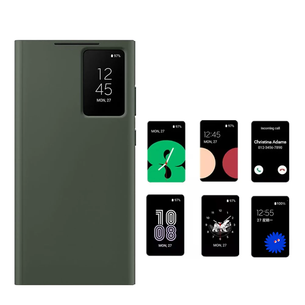 Samsung Smart View Wallet Smartphone Case - Premium S-View Flip Protective Cover