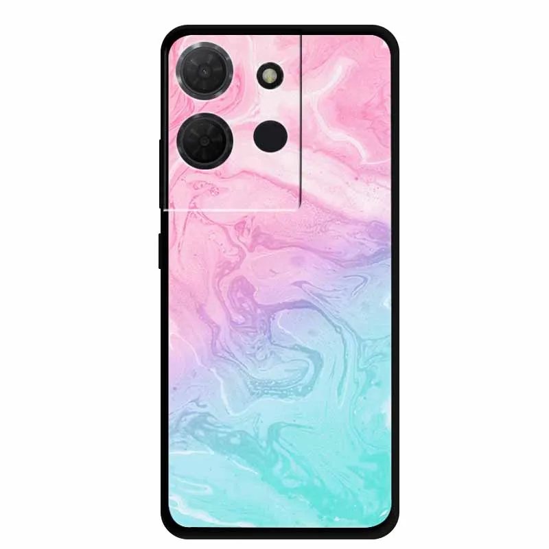 Stylish Black Marble Silicone Phone Cover - Fashionable and Protective TPU Shell