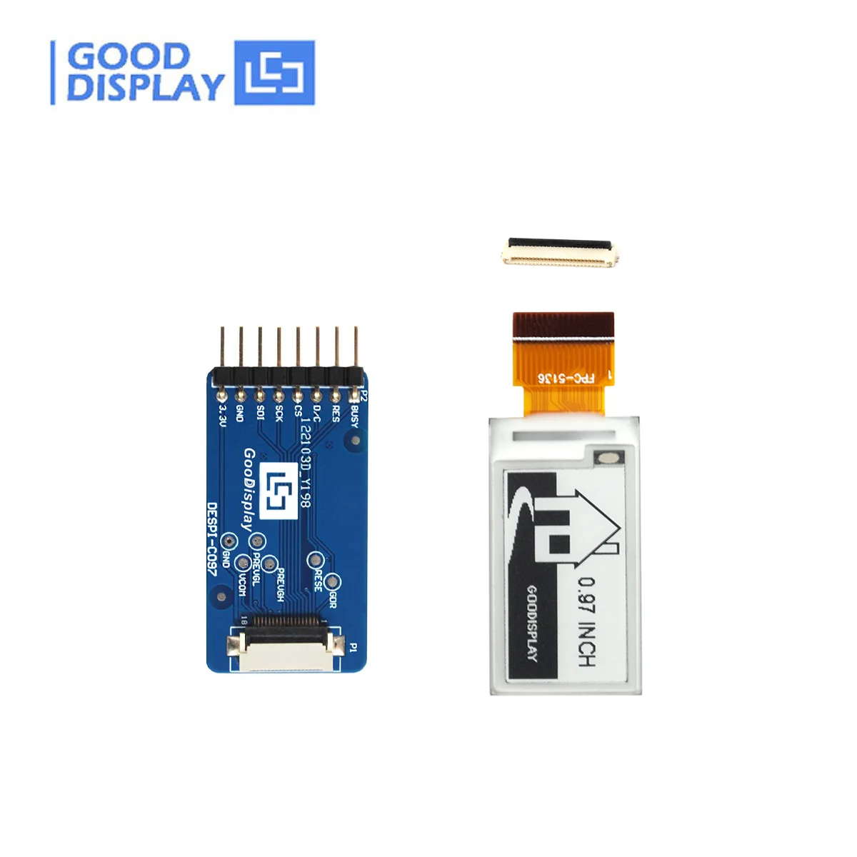 Good Display Mini 0.97 Inch Epaper Screen 184x88 Pixels Spi