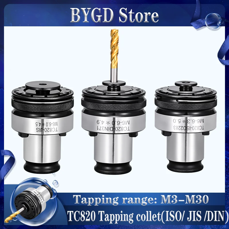 BYGD TC820 Gewindebohrfutter Spannzange MT2 MT3 MT4 SK40 HSK63 BT30 BT40 BT50 NT30 NT40 NT50 Gewindebohrwerkzeughalter Spannzange
