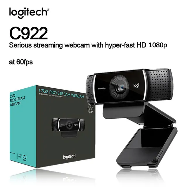 Webcam Logitech C922 Pro Stream New Original C920E C930C 1080P Camera for HD Video Calling Streaming Recording 720P at 60Fps