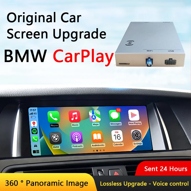 

Wireless CarPlay for BMW NBT EVO CIC 1 2 3 4 5 6 7 Series X1 X3 X4 X5 X6 MINI F56 F15 F16 F25 F26 F48 F01 F10 F22 F20 F30 F32