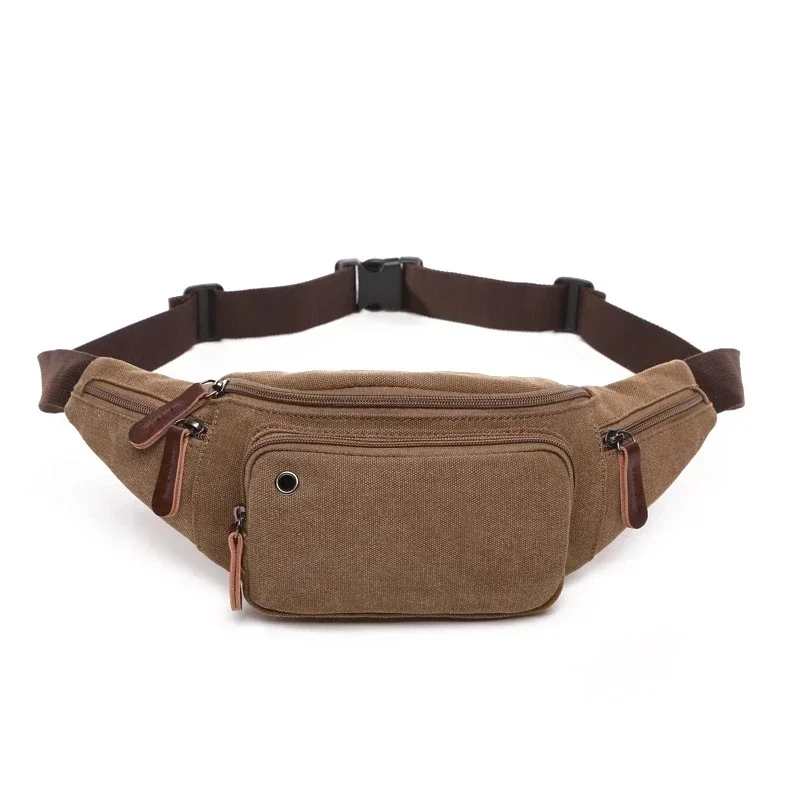 

Fanny Pack Male Outdoor Belt Bolso Pochetes Homem Canvas Men Men Cintura Pack Waist Bag Money Waist Bag