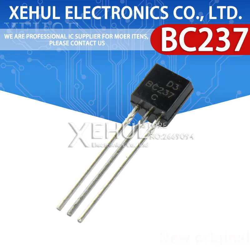 50pcs BC237A BC237B BC237C BC238A BC238B BC238C BC237 BC238 Transistor TO-92 Triode Transistor bjt transistor transistors kit
