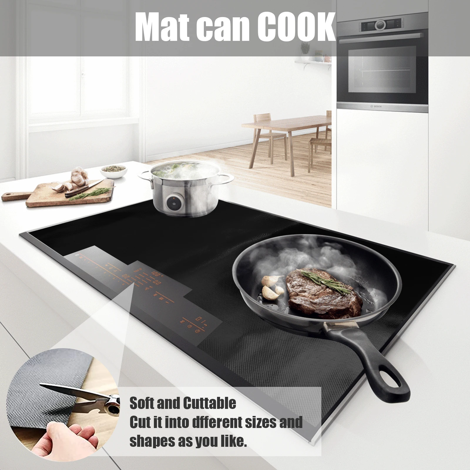 Silicone Induction Cooker Mat Induction Cooker Cover Large Nonstick Electric Stove Cover Mat Multipurpose Stove Top Cover Pad
