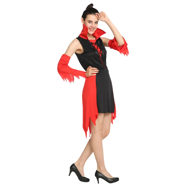 Halloween Costume Adult Woman Queen Dress Witch Easter Vampire Bride Death Witch Cosplay Costumes Retro Court Dresses