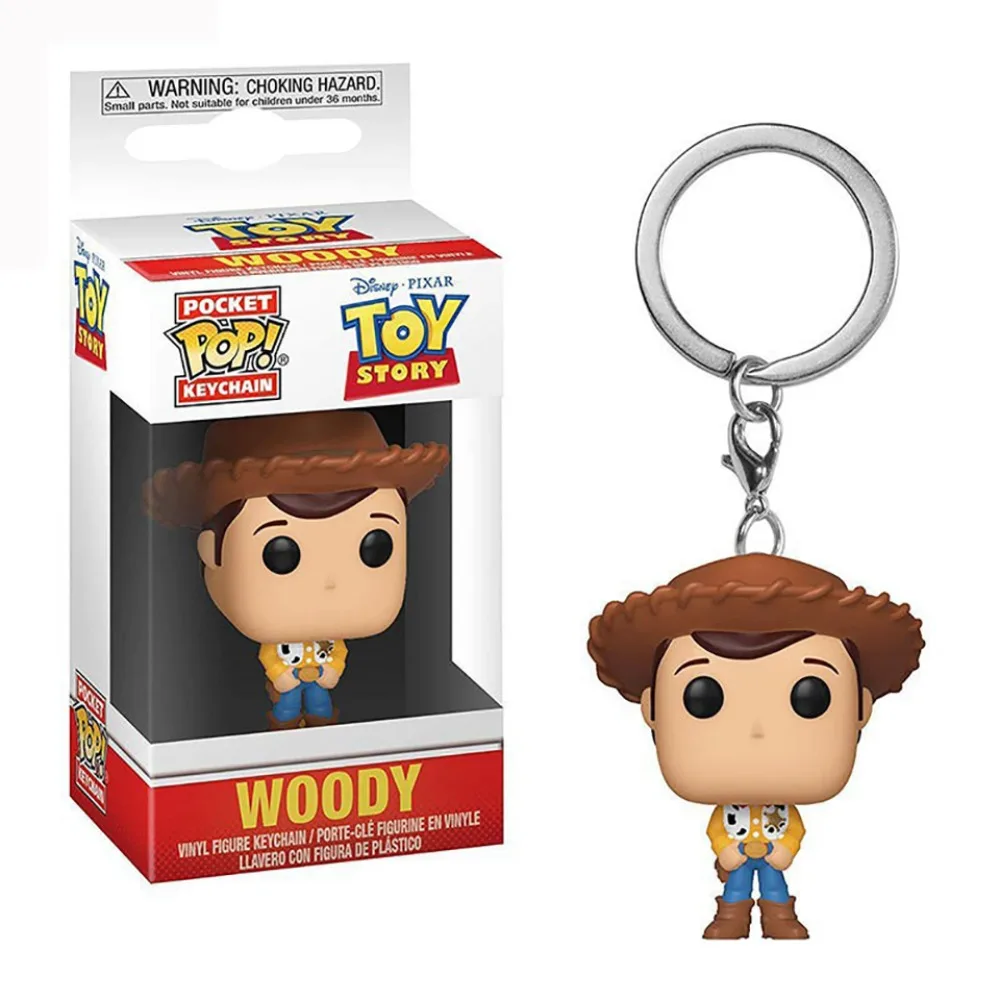 FUNKO POP Anime Toy Story Keychain Popular Doll Woody Buzz Lightyear Model Backpack Pendant Funny Christmas Gifts Toys Keychain 2