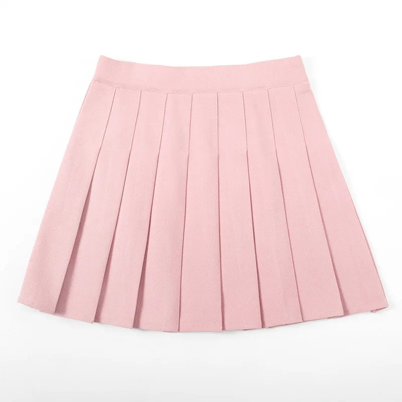 Without Shorts Women Skirts High Waist A-Line Woman Pleated Skirt Summer Fashion Female Mini Harajuku Ladies Short 3