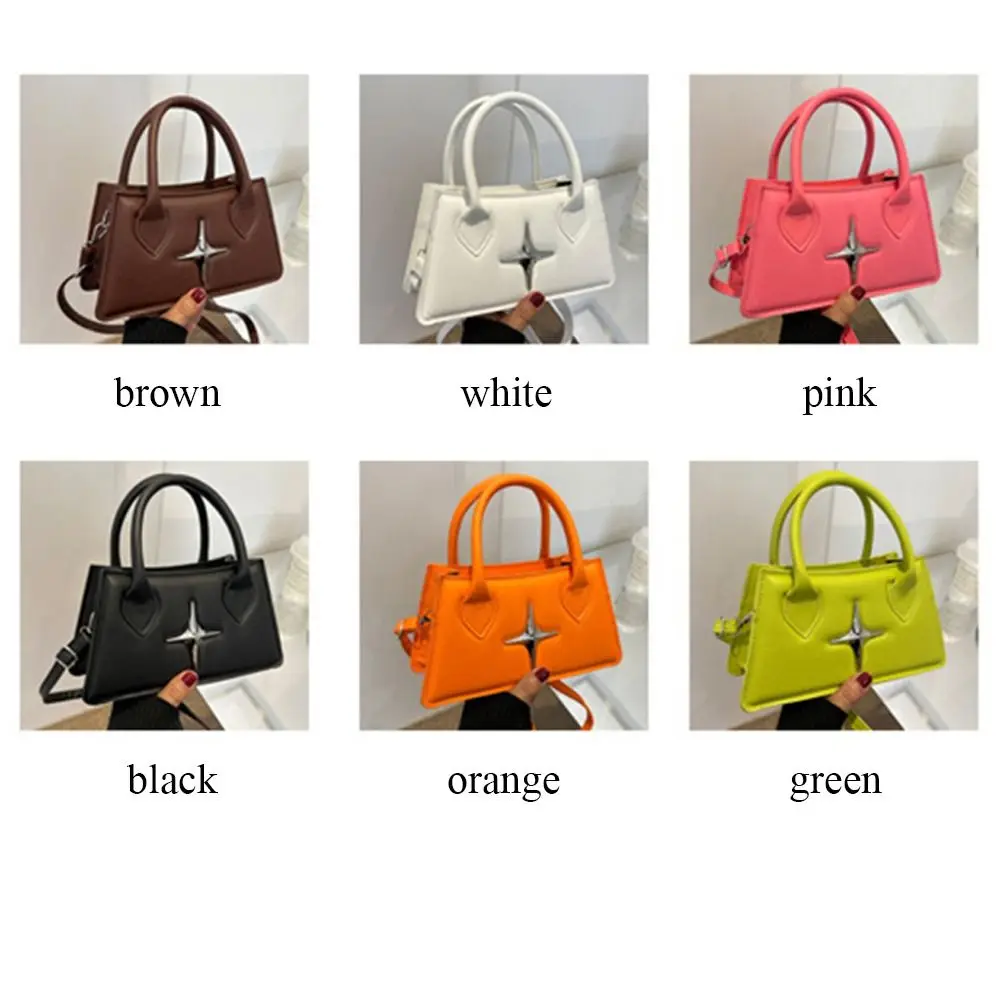 Borsa a tracolla quadrangolare con design a stella in pelle PU a tracolla piccola a tracolla per donna e ragazza_voghion.com