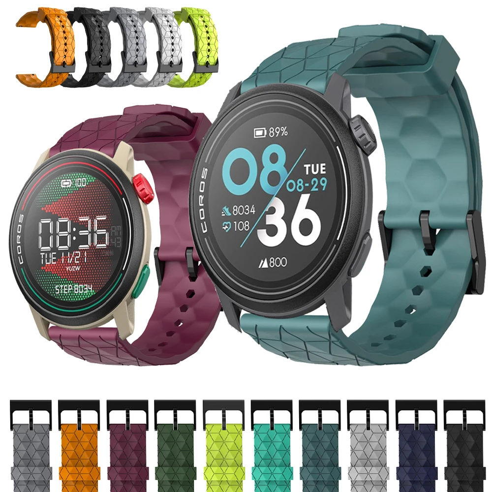 Nuovo Cinturino Sportivo In Silicone Da 20Mm 22Mm Per Cinturino Coros Pace 3 2/ Apex Pro Per Coros Apex 2/ 2 Pro/46Mm/42Mm