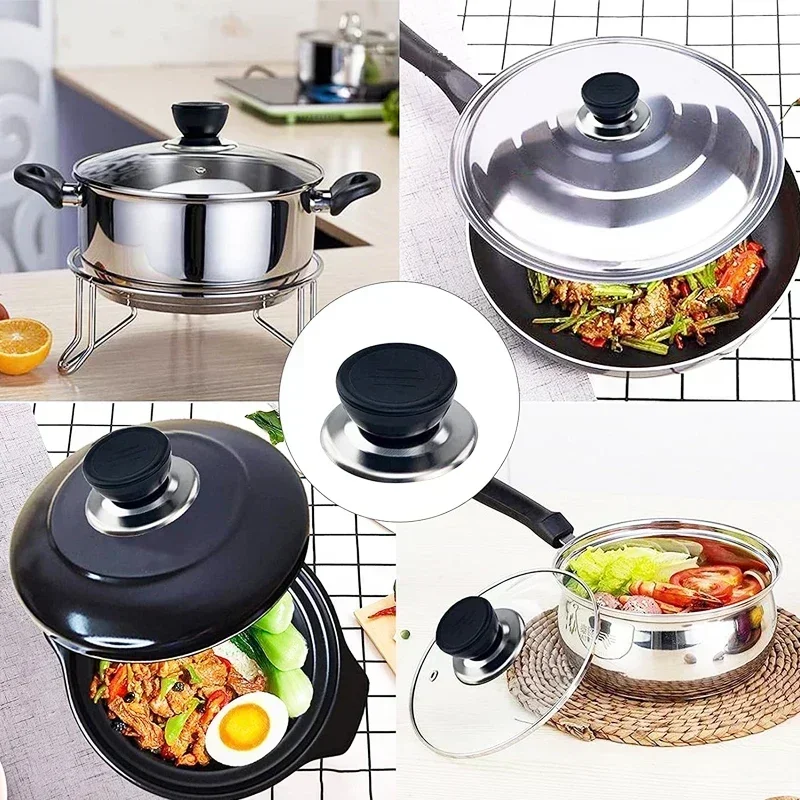 Description Picture 6 of item4/1Pcs Pan Pot Lid Handle Universal Cookware Parts Pan Hand Grip Cover Replacement Pot Caps Lid Knob Handle Kitchen Accessories
