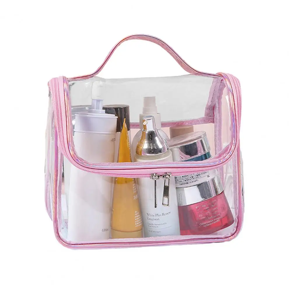

Cosmetic Bag Ins Style PVC Transparent Durable Waterproof Spacious Makeup Bag for Travel Storage Accessories