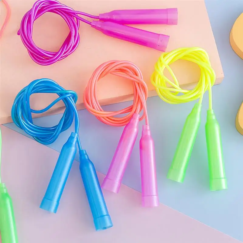 Jump rope 8Pcs plastic skipping rope kid toys toddler outdoor exercising kids abs fitness