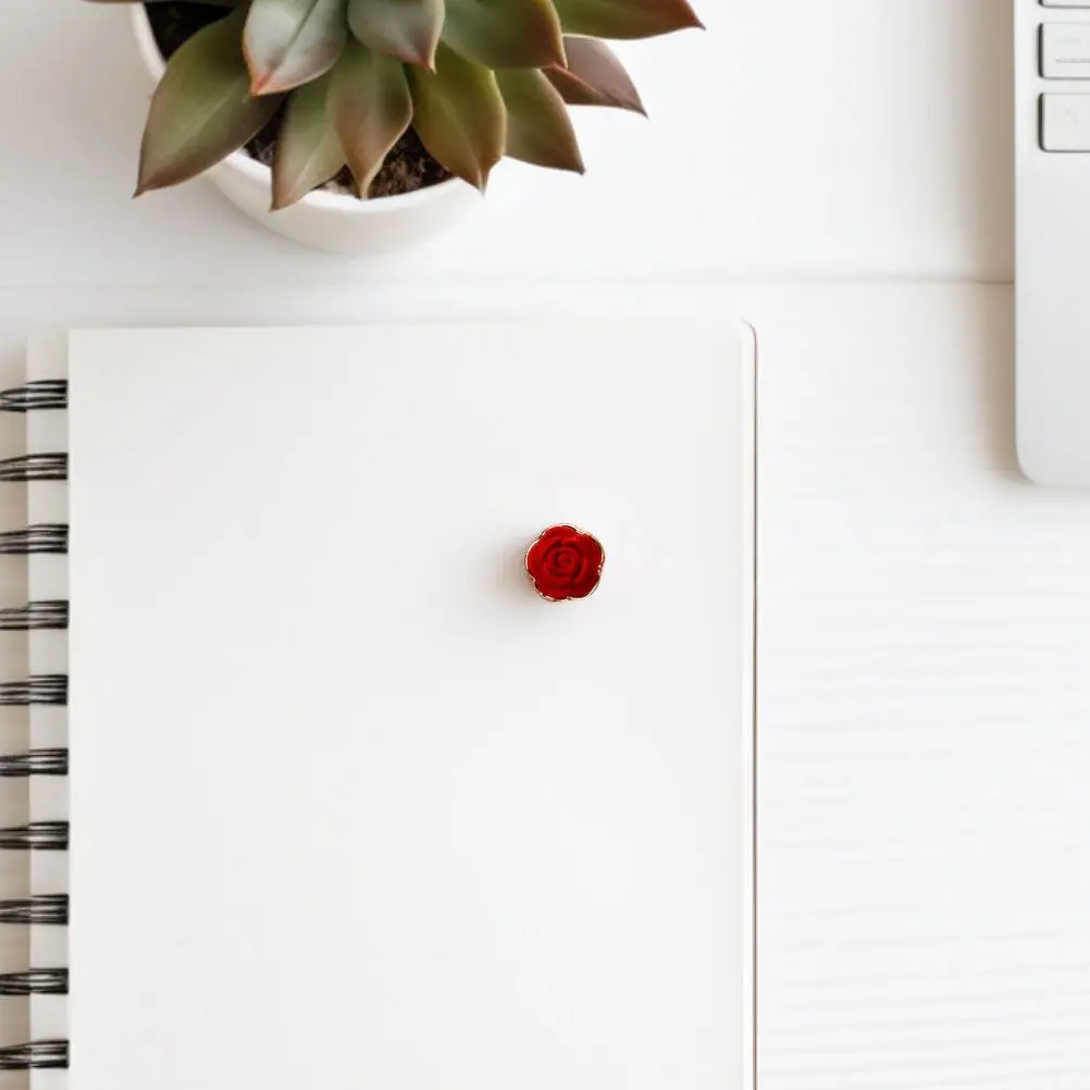 60개 장미꽃 모양 푸시핀, 벽걸이 게시판, 사무실 코르크보드용 장 푸시핀, 꽃..