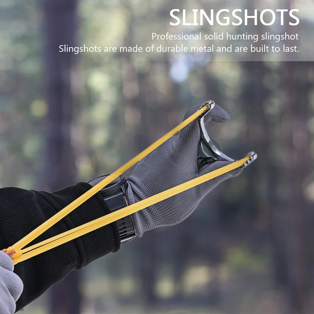 Camouflage Metal Powerful Slingshot Professional Rubber Elastic Band Catapult Tape Outdoor Shooting Hunting Accessories 5-1PCS latex slingshot tube steel slingshot slingshot rubber band slingshot ammo slingshot bow sight