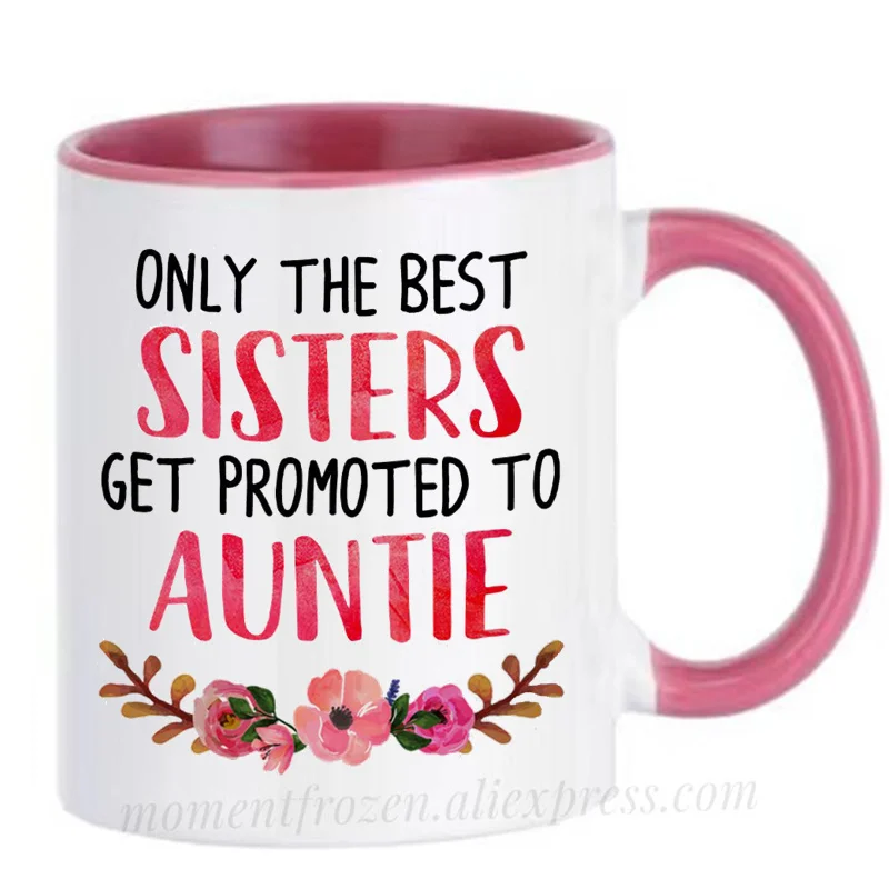 

Aunt Mugs Auntie Coffee Tea Cups Sisters Gifts Family Coffeeware Home Decal Ceramic Milk Tableware Teaware Mugen Beer Drinkware