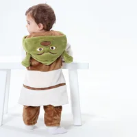 Kawaii Costume pour enfant bébé 0-3 ans mignon vert monstre combinaison hiver chaud Onesie Anime Cosplay Kigurumis tenue 2024 4