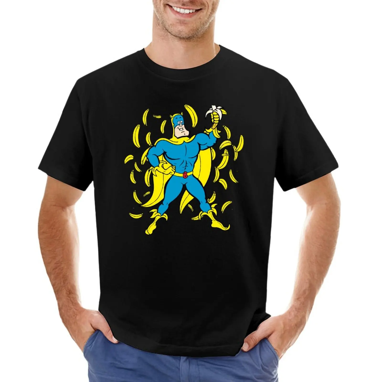 

Bananaman T-shirt anime clothes boys whites black t shirts for men