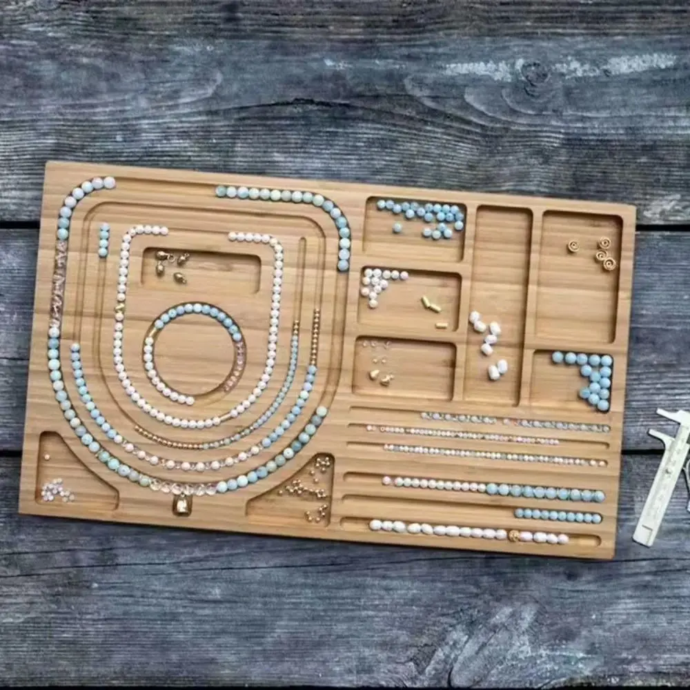Wooden Beading Board Bamboo Combo DIY Jewelry Making Tool Mats Trays Pearl  Board Bracelet Beaded Pad Tray Accessories - AliExpress