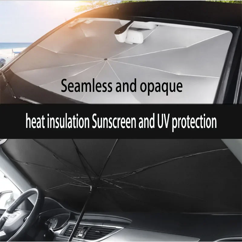 

Car sunshade umbrella Sunshade for the front windshield inside the car Sunscreen and thermal insulation Convenient storage