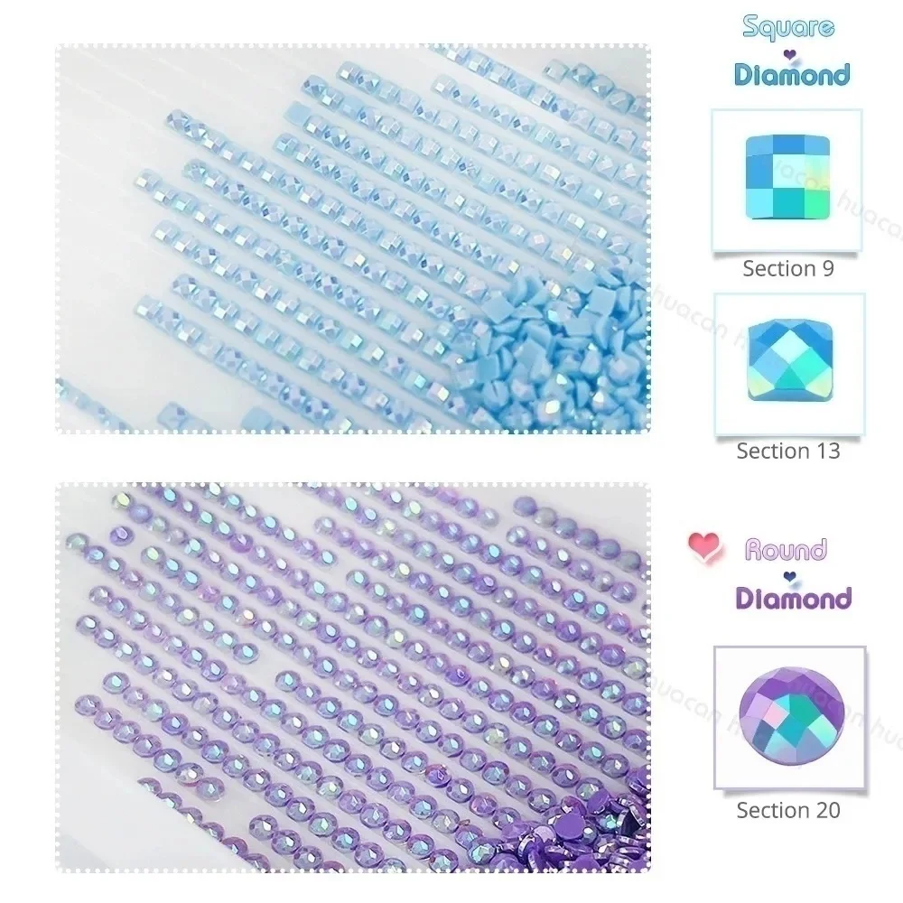 HUACAN Diamond Painting Cross Stitch Kits Chinese Style Landscape 5D DIY Mosaic Temple Flower Tree Home Decorative New Arrivals 4