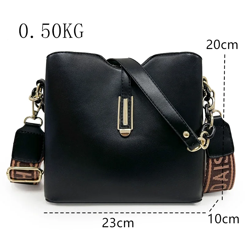 Women's Black Crossbody Bag – PU Leather Small Purse Shoulder Handbag - View #4