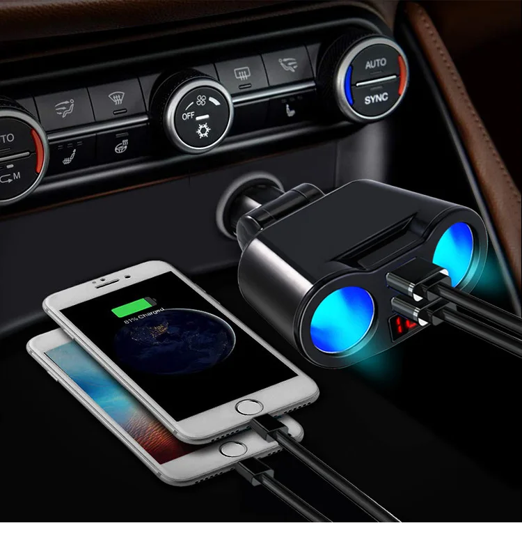 USB-разветвитель со светодиодной подсветкой и двумя USB-портами | Автомобили
