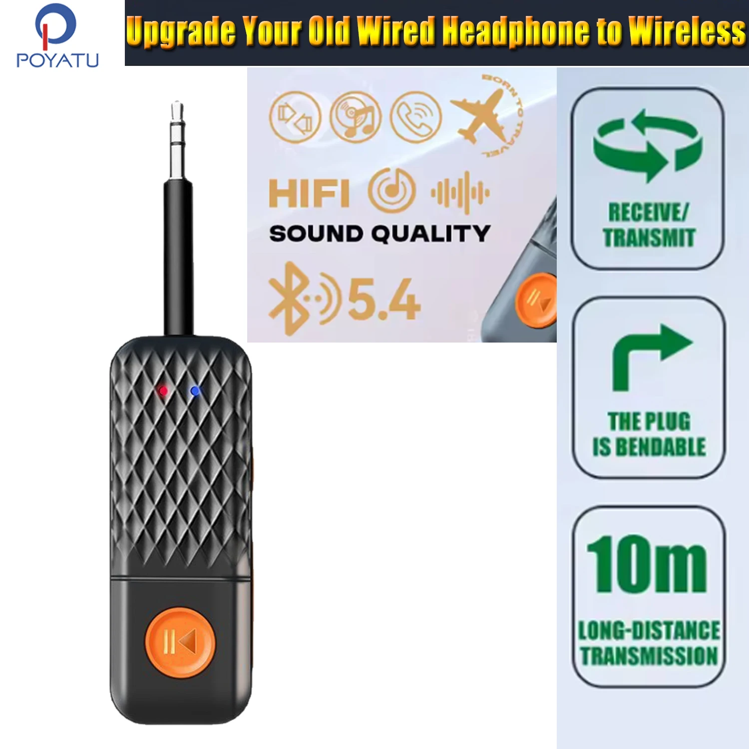 Wireless Bluetooth Headphone Adapter for Philips Fidelio X2HR L2 SHP9600 SHP9500 Headphones Wireless Cables Cords