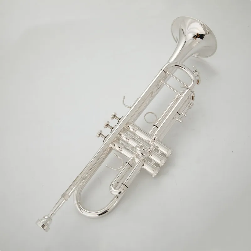 Bb Trumpet B Flat Brass Silver Plated 8335 Professional Trumpet Musical Instruments with Leather Case Made in Japan trumpet instrument