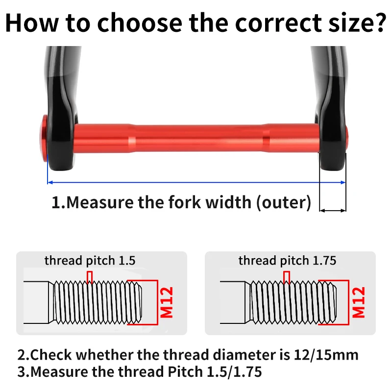 MUQZI MTB Thru Axle 15x100 15x110 12x142 12x100 12x148 Road