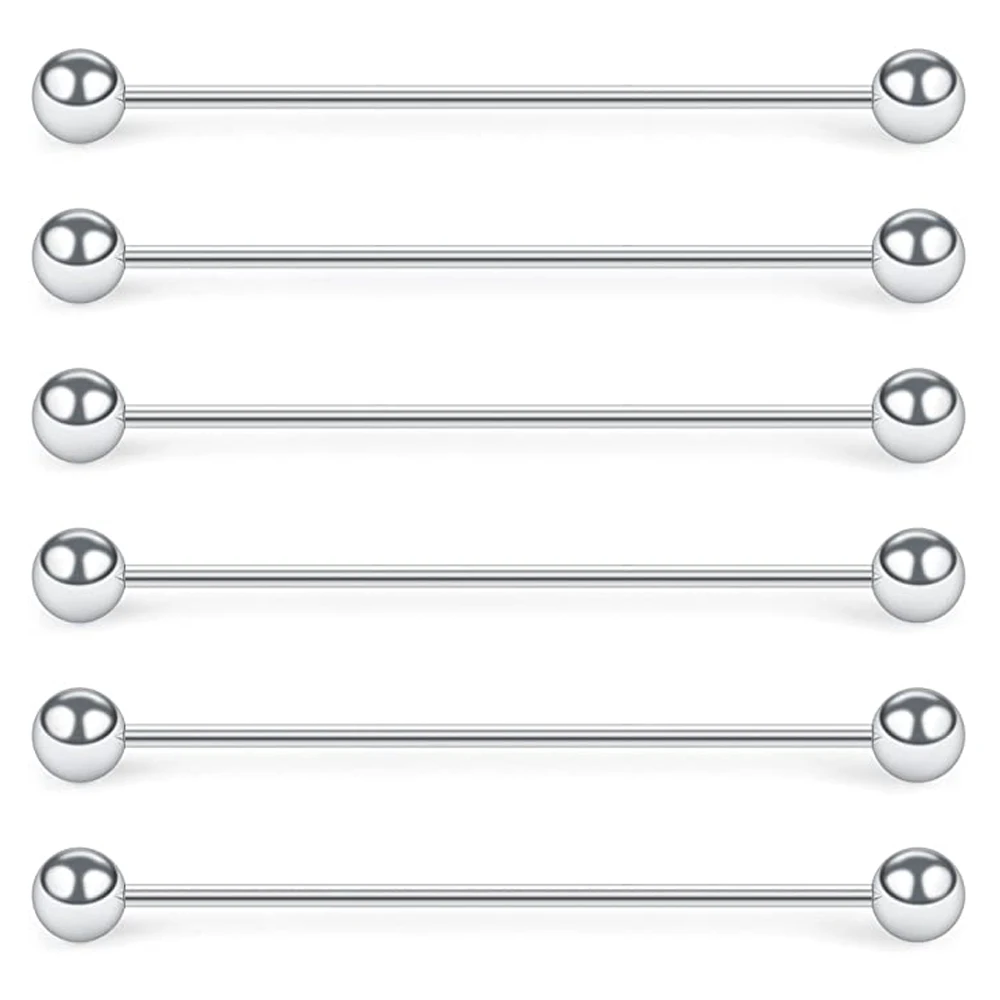Piercing Jewelry Body Piercing Earrings 6PCS 16G Industrial Barbell