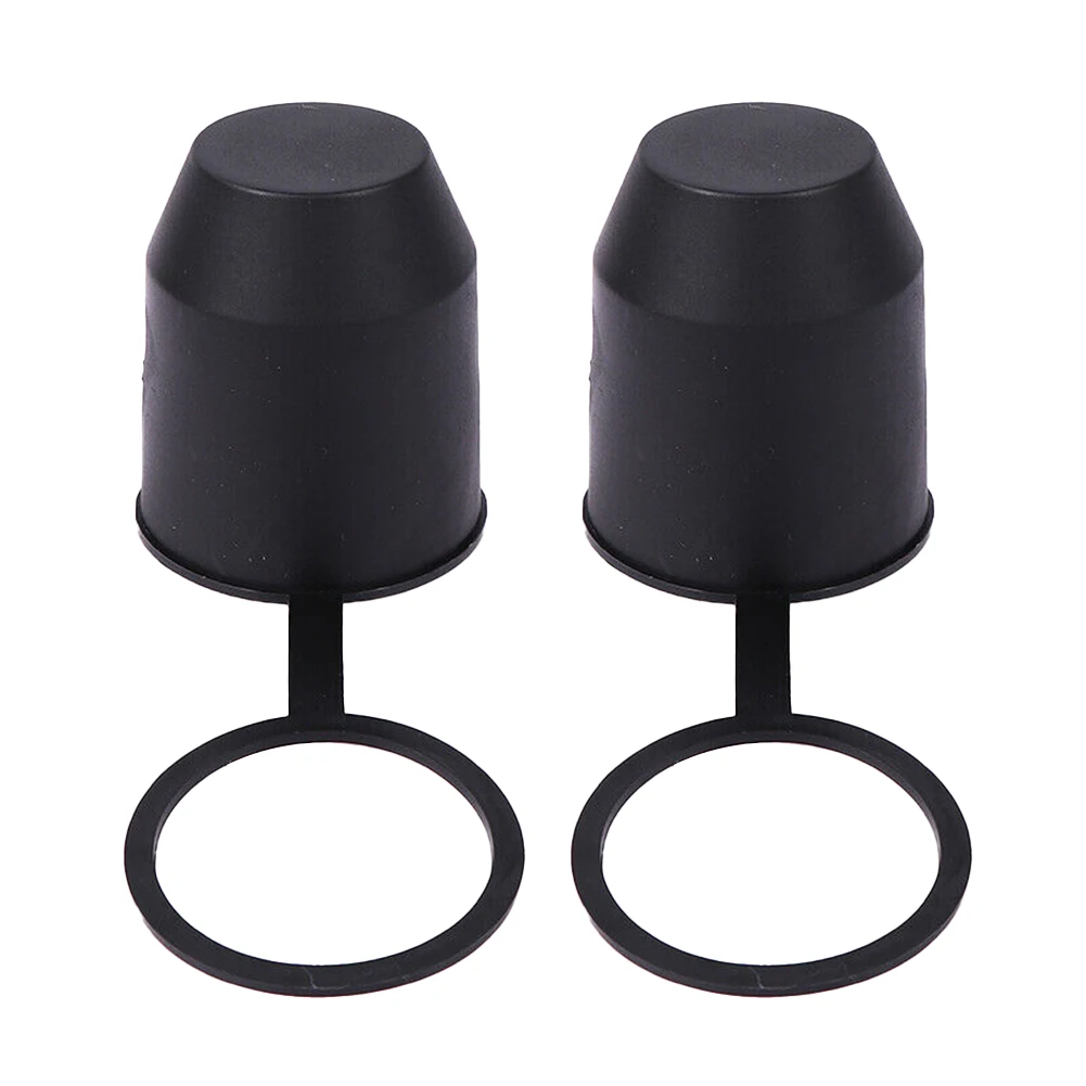 Universal Trailer Hitch Ball Tow Bar Cover Protection Cap Plastic Hook Ball Shape Towing Hitch Caravan Truck 2Pcs trailer ball cover trailer hitch cover tow bar ball cover