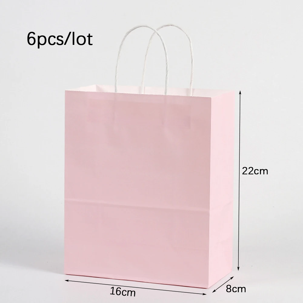 6 Stück Macaron-Papier-Geschenktüten Süßigkeiten-Verpackungstüten Geburtstags-Party-Geschenktüten Dekoration Baby-Shower Hochzeits-Zubehör – Detail 4