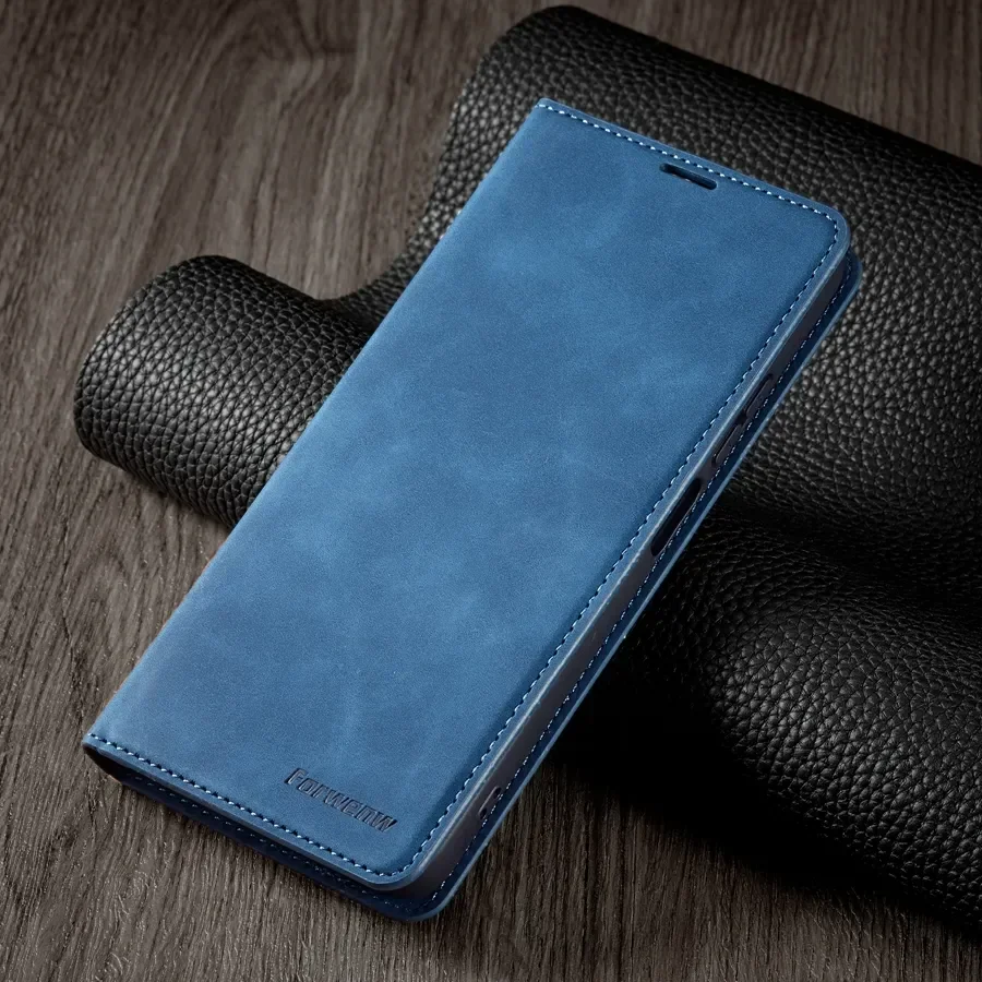 UltraSlim Magnetic Leather Flip Wallet Case with Card Holder